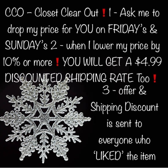 CCO~ CLOSET CLEAR OUT on FRIDAYS & SUNDAYS ❗️❗️❗️ - Picture 1 of 1